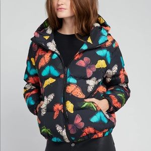 NWOT Alice+Olivia Reversible Butterfly Hooded Coat